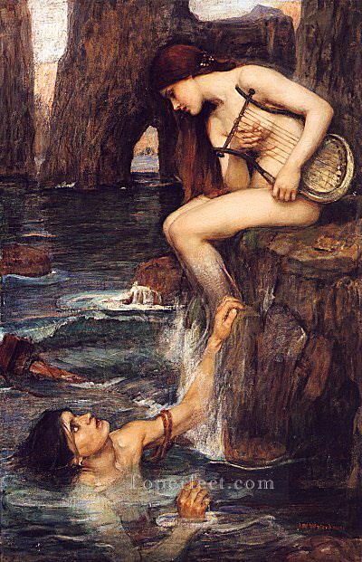 The SirenA Arthurian John William Waterhouse Oil Paintings